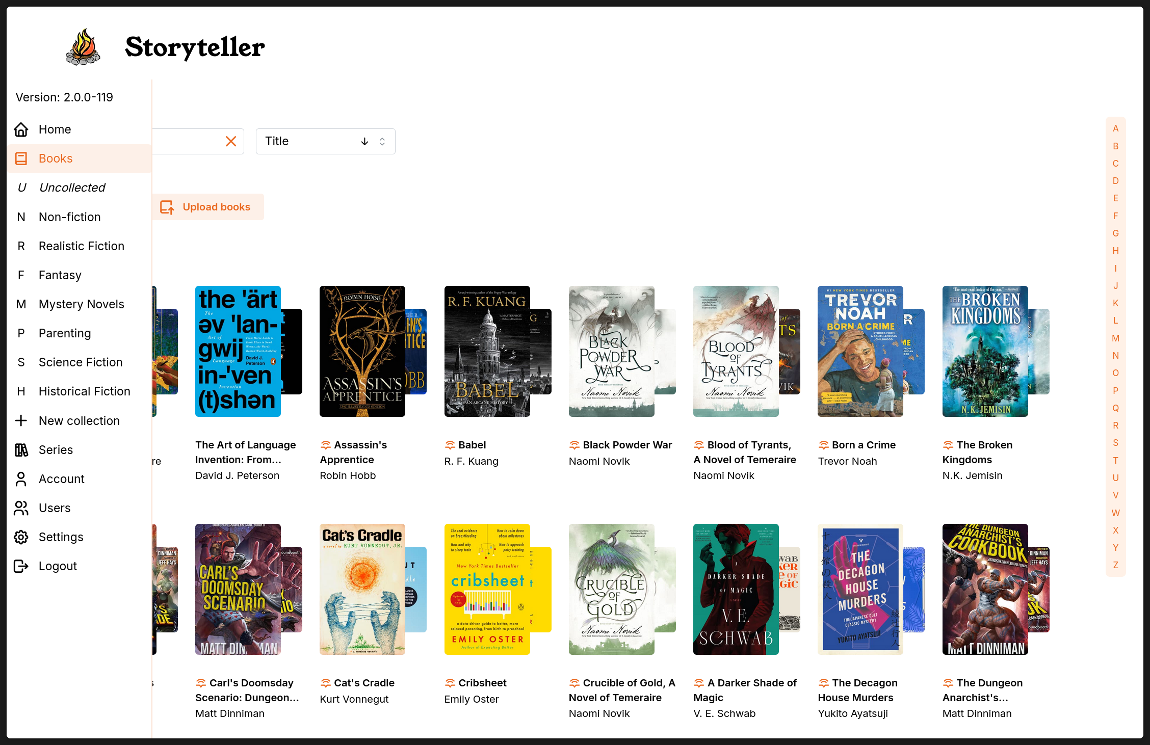 A sample Storyteller library
