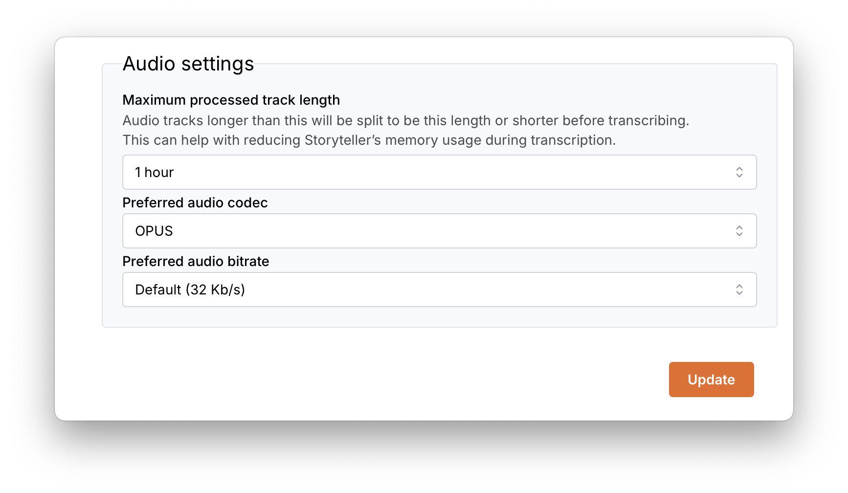 image of audio settings