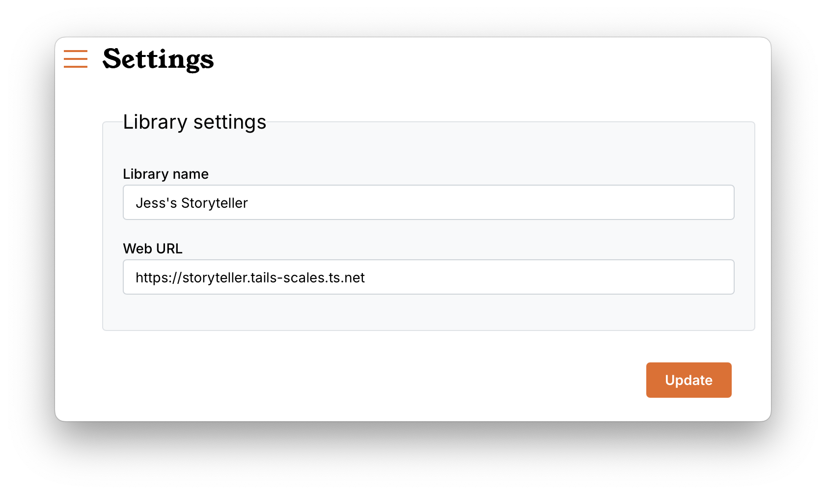 image of library settings