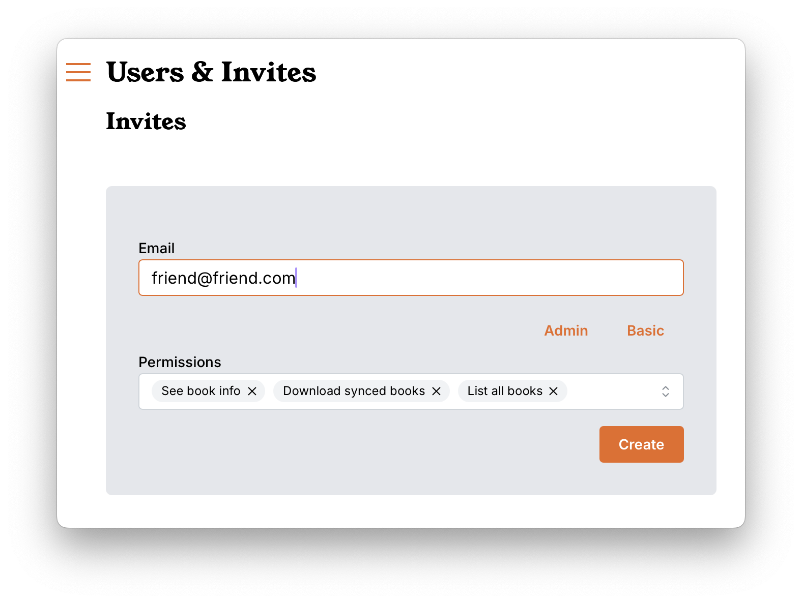 image of invite dialog