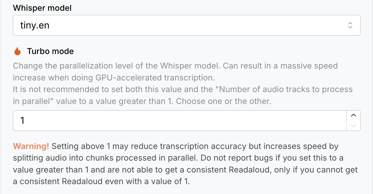 image of turbo mode settings
